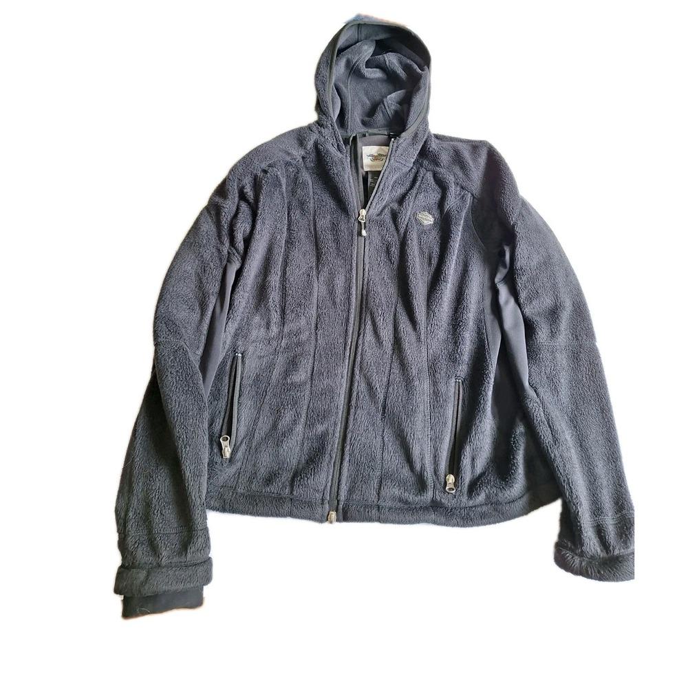 Harley-Davidson Women's Hoodie Dark Roads Soft Shell Jacket XL Black 97553-16VW